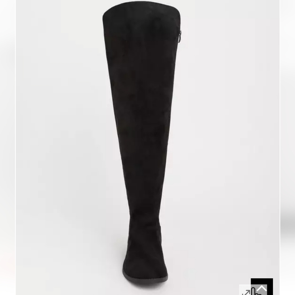 Torrid Black Over-the-Knee Boots Sleek Suede Style - Picture 2 of 9